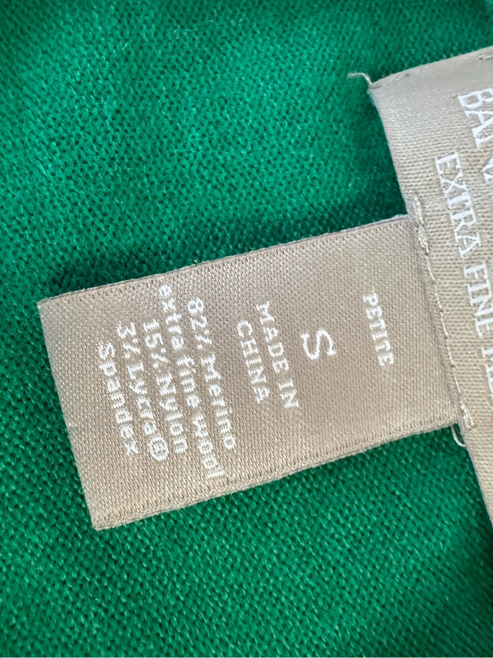 Banana Republic Brilliant Green Button-Front Crewneck Cardigan, wool blend - Picture 4 of 13